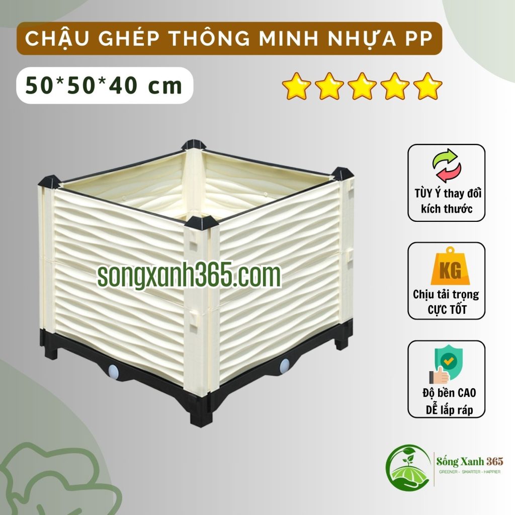 Chậu trồng rau thông minh nhựa PP