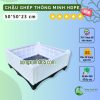 Chậu trồng rau HDPE màu Trắng ghép cao 1 vách